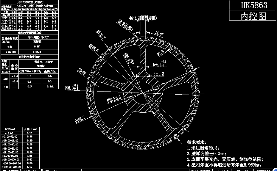 皮带轮铝型材图纸