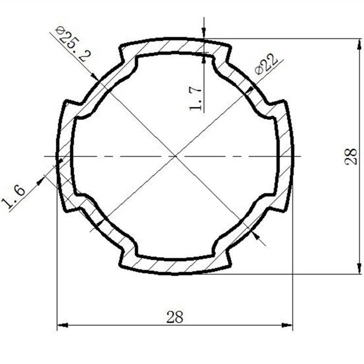 φ28铝合金精益管