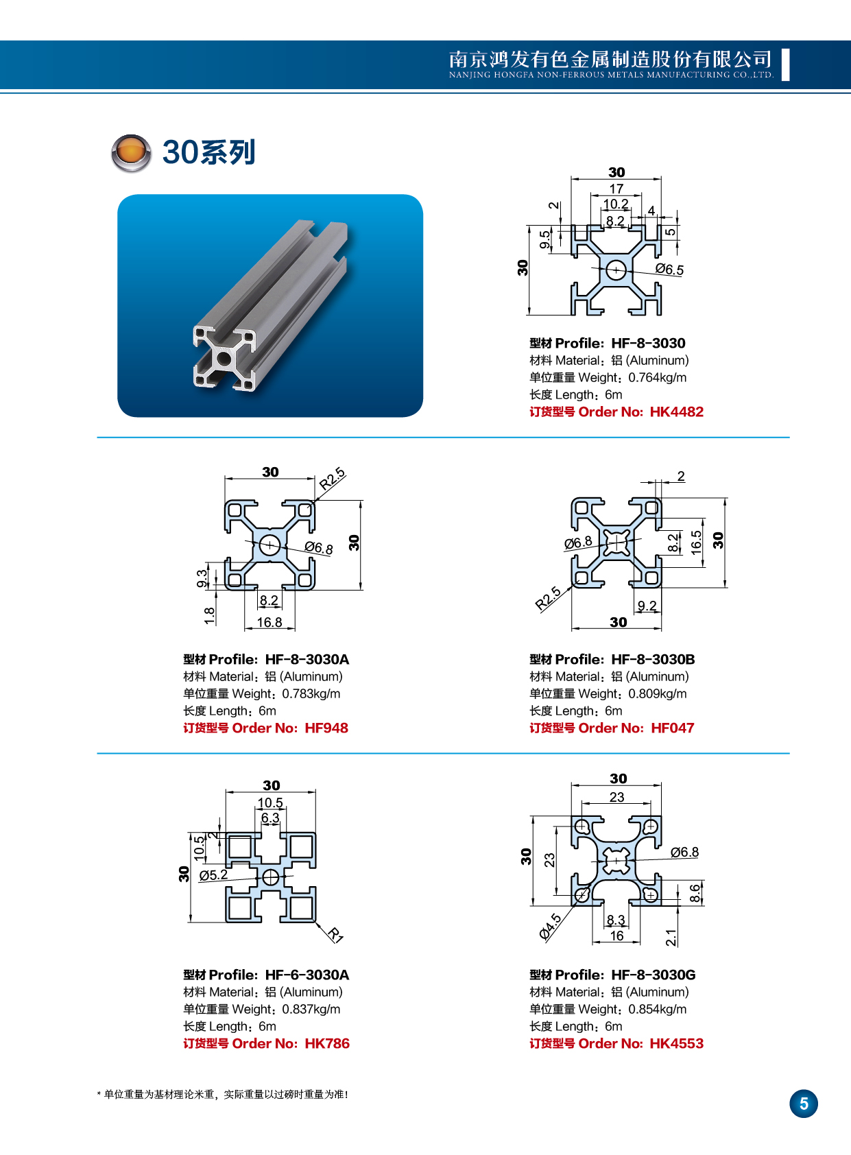 30系列工业铝型材1