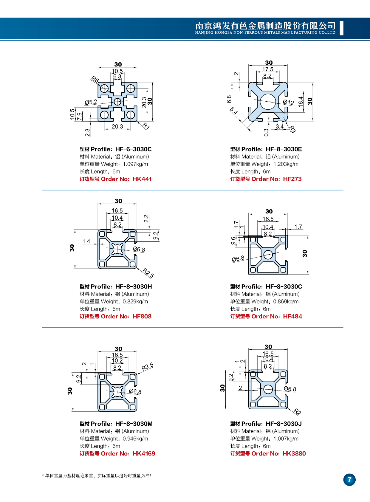 30系列工业铝型材3